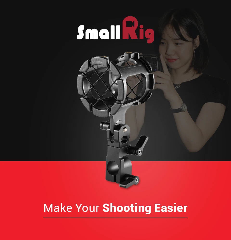 SmallRig DSLR камера-регистратор с микрофоном Поддержка крепление с 15 мм стержень зажим 1802