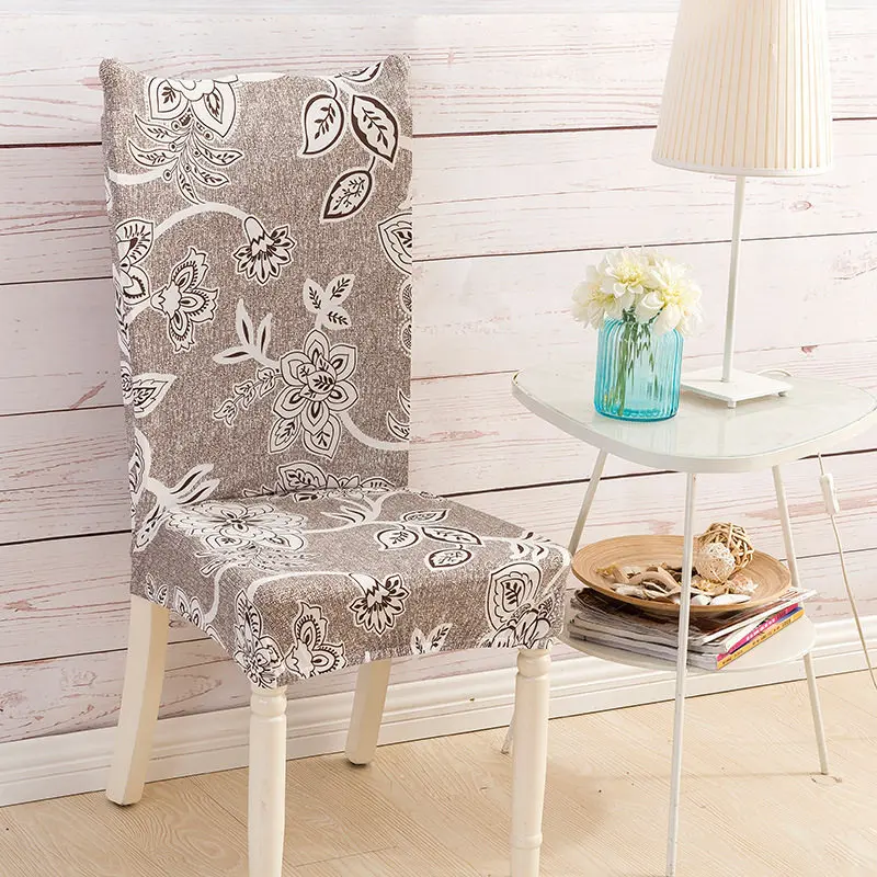 Hyha Floral Letter Dining Chair Cover Spandex Elastic Anti-dirty Slipcovers Protector Stretch Removable Hotel Kitchen Seat Case - Цвет: 11