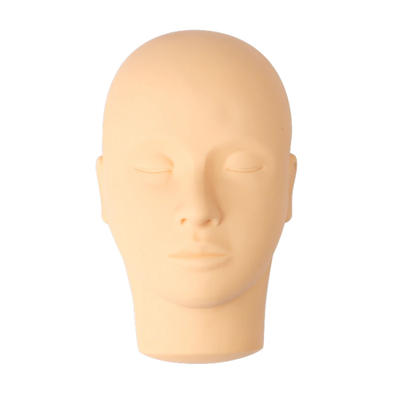 Высокое качественный манекен с плоской головкой силиконовые практики Накладные ресницы макияж модель массаж обучение - Длина: 6 мм