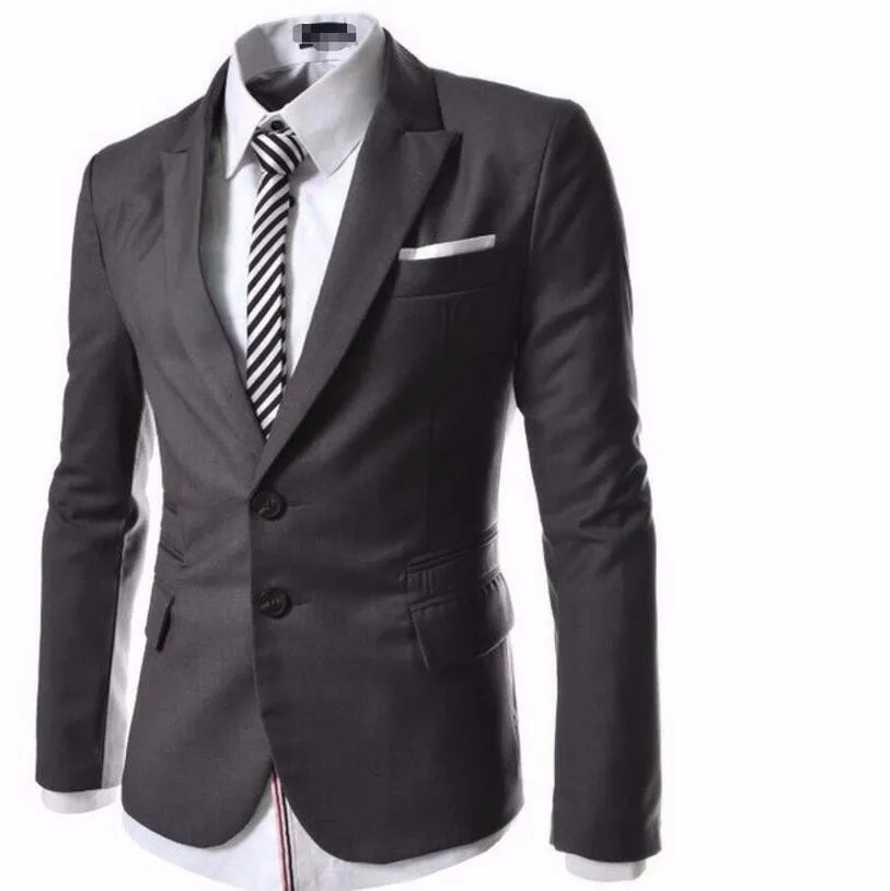 Мужская куртка с двумя пряжками высокого качества для деловых выходов, деловая куртка для отдыха, простая стильная модная куртка с отворотом