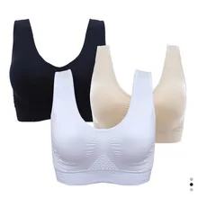 Sutiã sem costura, plus size, para mulheres, levantador, confortável, com bojo almofadas