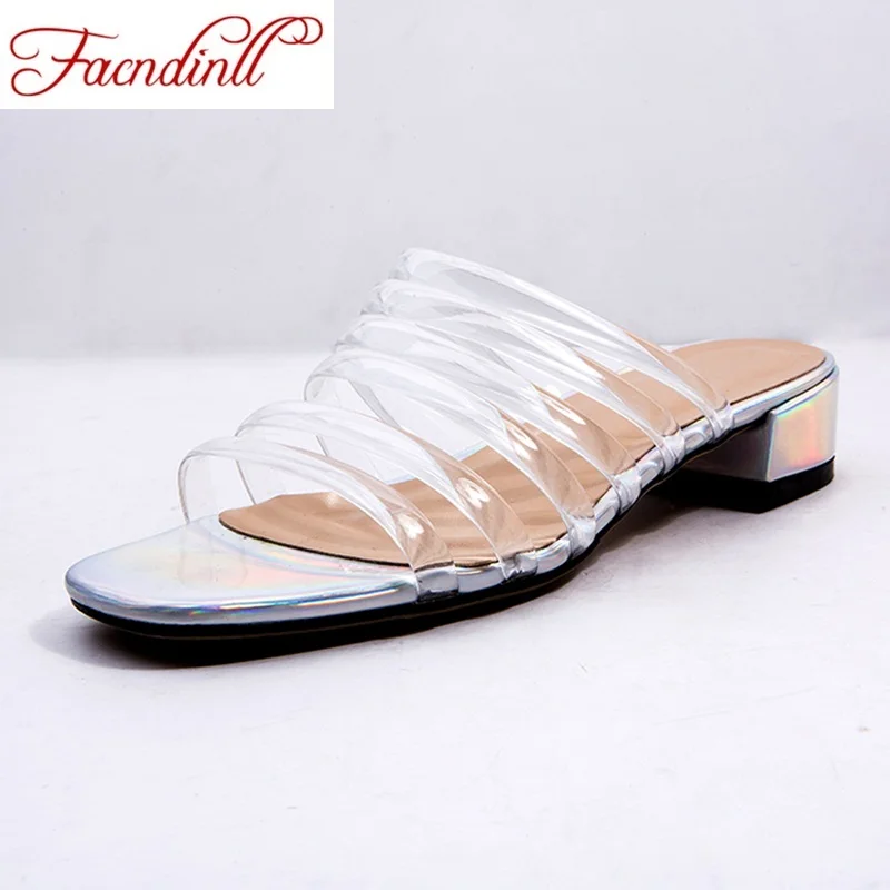 

FACNDINLL women sandals new 2018 summer fashion high qulaity gladiator sandals shoes med heels open toe shoes woman dress shoes