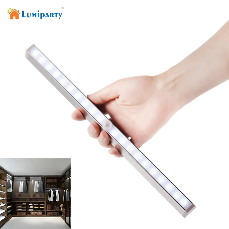 

LumiParty Portable 20-LED Wireless Motion Sensing Closet Under Cabinet LED Night Light for Light Lamp Bar up to 15 feet