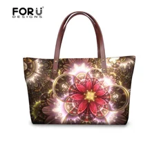 FORUDESIGNS/ роскошные сумки женские сумки-мессенджеры 3D Искусство цветок печать женская большая сумка женская сумка на плечо Сумочка Bolsa