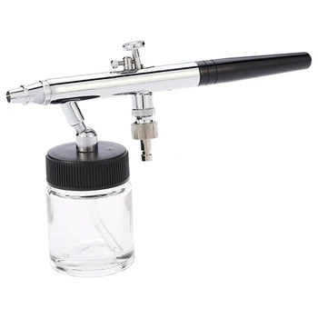 

0.35Mm Dual Action Spray Tool Airbrush Kit Siphon Feed Air Brush For Temporary Manicure Makeup Cake Art Painting