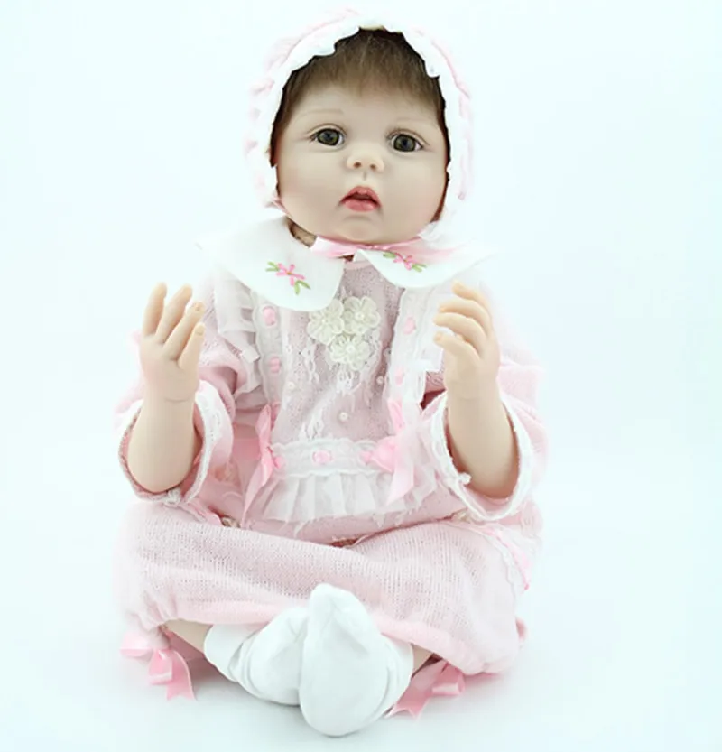 55cm Reborn Baby Dolls 22 Inch Realistic Silicone Vinyl Reborn Babies Doll Reborn Alive Boneca Toys Fashion Kids GIfts