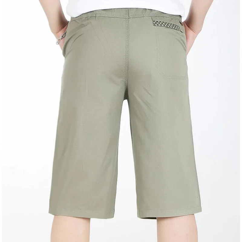 Новые мужские брюки модные повседневные хлопковые мужские брюки для отдыха 3/4 мужские брюки