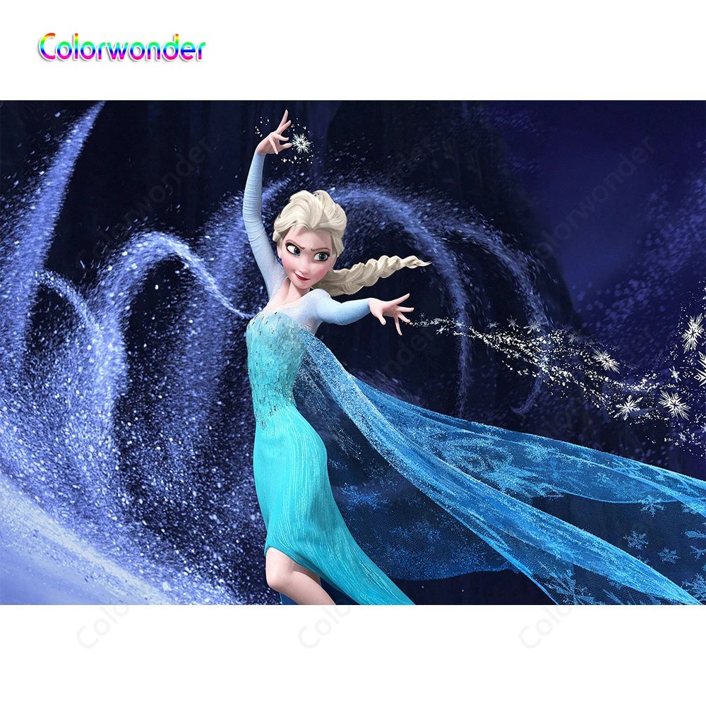 Тема принцесс Фотографическая Снежная королева Эльза с волшебным 7x5ft Ледяной Мир с белым снегом фон сказочный мир фоны