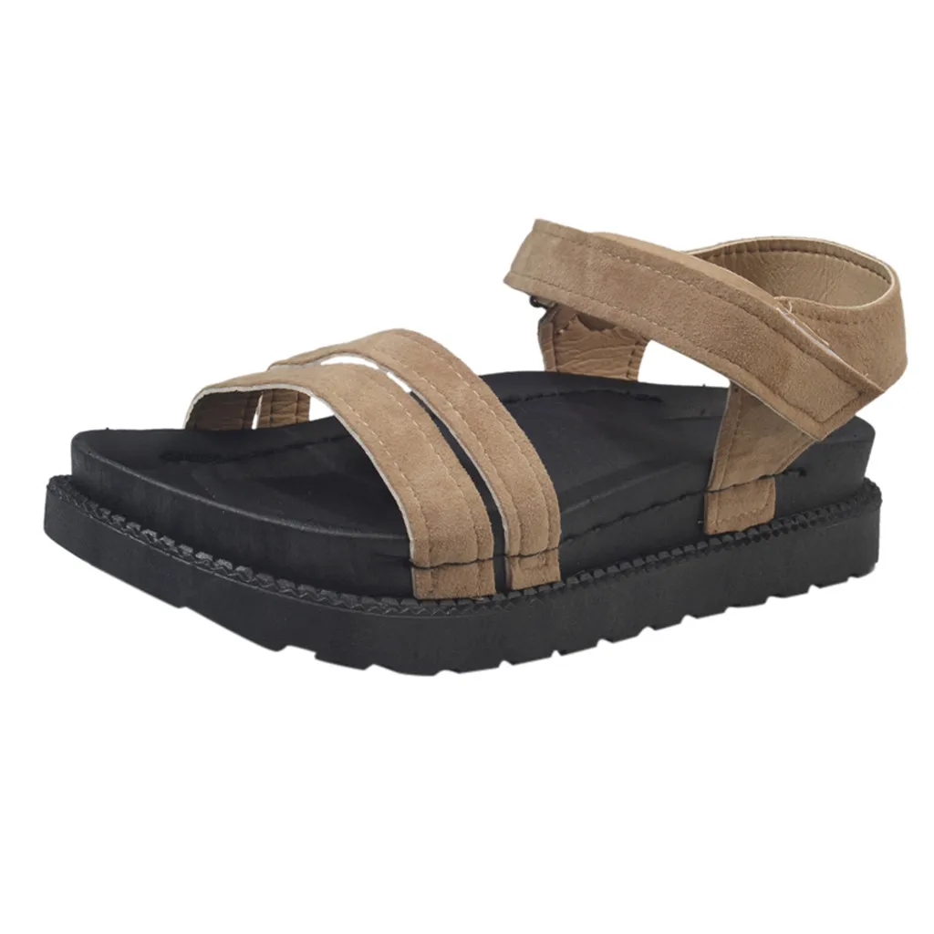 

Women's Flat-Bottom Roman Shoe Buckle Platform Sandals Fashion Student Shoe Summer Round Toe princess Sandals shoe outside Mar 3