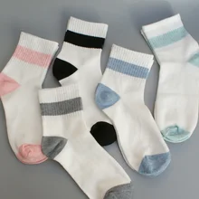 5 пар набор женских носков белые короткие носки мягкие хлопковые легкие цвета милые