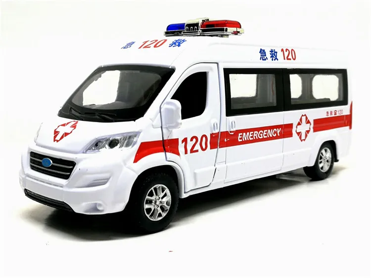 Высокая имитация 1:32 сплава скорая помощь модель автомобиля с четырьмя дверями