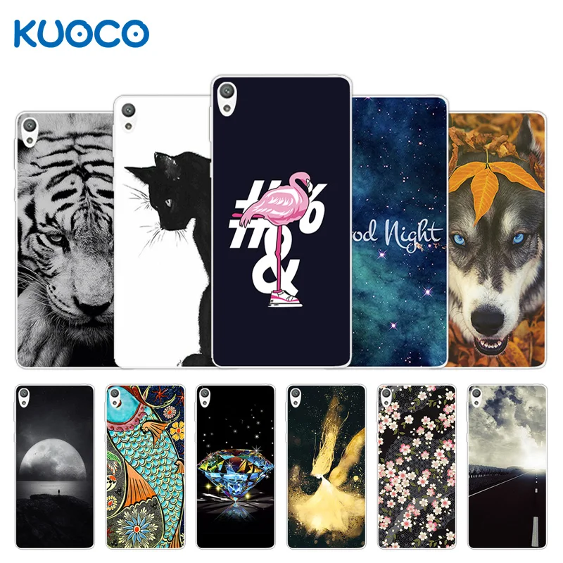 

Cover For Sony Xperia E5 Case Silicon for Sony E5 Tiger Design Clear Soft TPU for Sony Xperia E5 F3311 F3313 Back Phone Coque