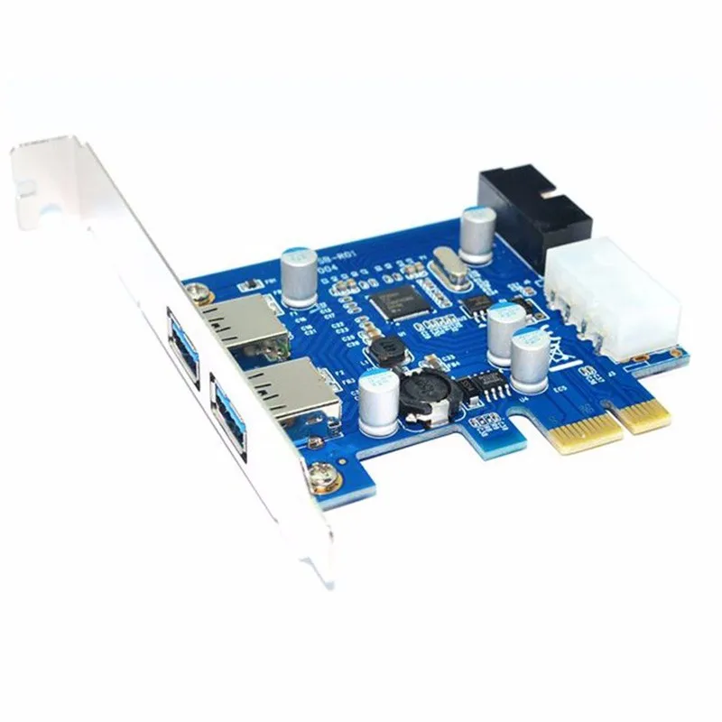 En-Labs 4 Порты и разъёмы PCIE PCI-e к USB 3,0(2 x Тип+ 20 булавки внутренний) карты расширения концентратор плата PCI Express адаптер ж/Molex Мощность