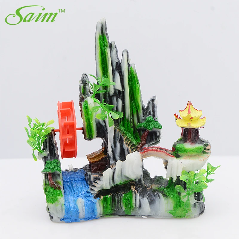 Saim Decorative Rockery Acuarios Air Aquarium Stone Decor Resin Fish Tank Ornament Cave Aquarium Decoration Artificial Stone