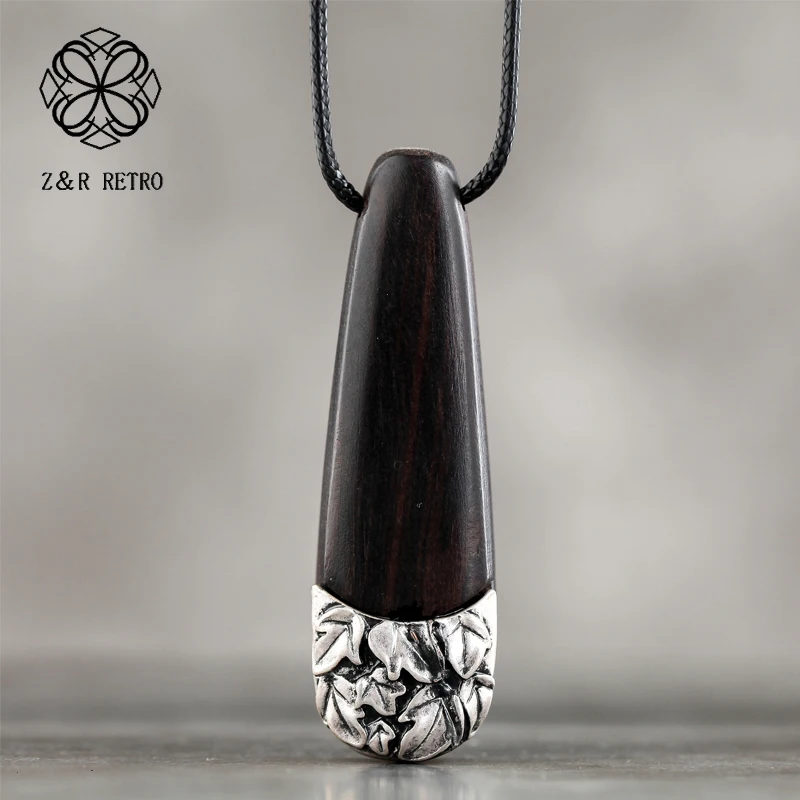 

Handmade Wood Necklace Vintage Sweater Chain Sandalwood Female Necklace Wooden Jewelry Fashion Jewelry New Party Man Gift