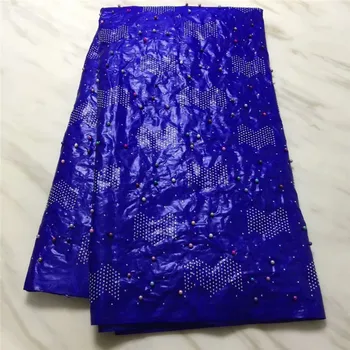 

beaded bazin getzner in royal blue color bazin riche getzner 2019 with beads and stones luxury african bazin riche fabric 5yards