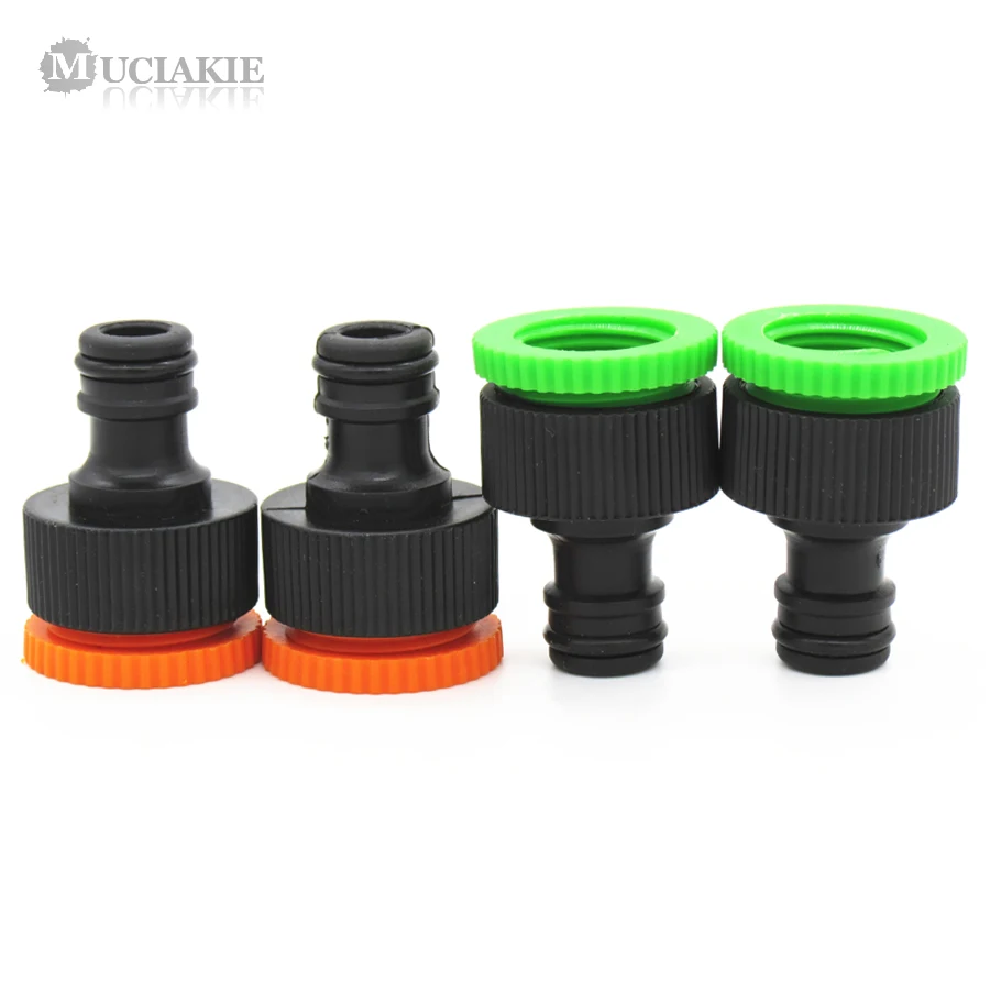 

MUCIAKIE 2PCS 1/2'' 3/4'' Female Thread Quick Connector Garden Tap Watering Hose Pipe Adapter Fittings for Irrigation Syst