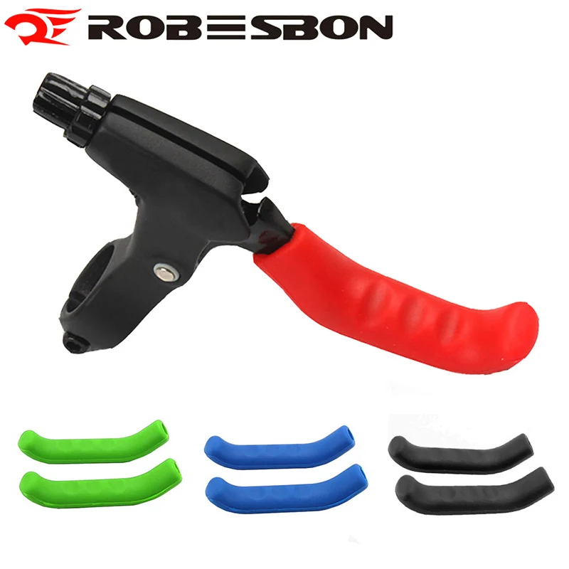 

ROBESBON Cover Bicycle Handle Sleeve Silicone Red Mountain Bike Protector Anti-Skid Cycling Accessories