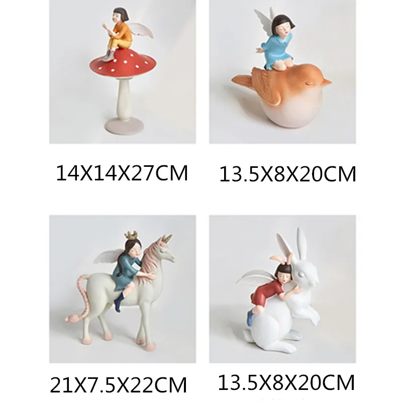  Northern Europe Alice's Daydream Cartoon Angel Girl Resin Craftwork Decorations Children's Bedroom  - 1000008521556