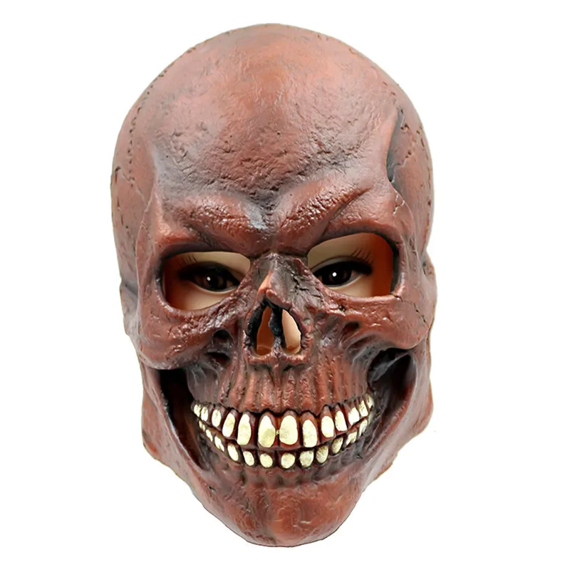 

Skull Mask Haunted House Nausea Terror Latex Party Vampire Halloween Scary Horror Masks Hood Overhead mascaras latex realista