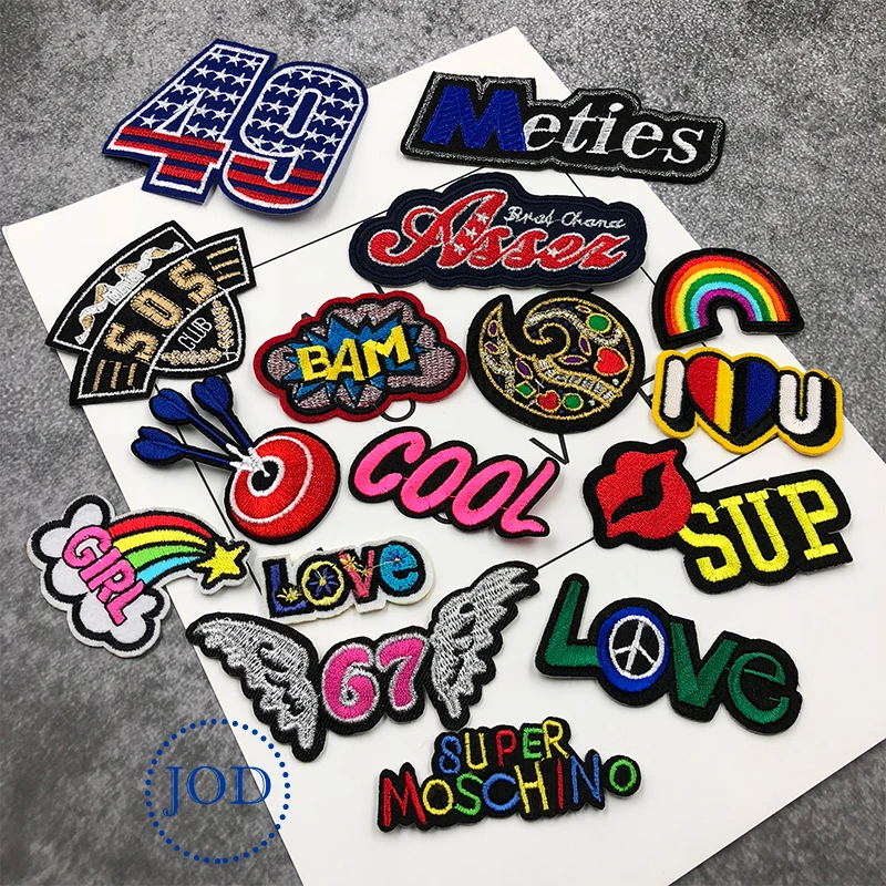 JOD DIY Embroidery Clothes Patch Applique Iron on Decorative Biker