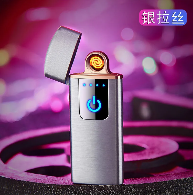 Сенсорная Индукционная Зажигалка зарядка Usb двухсторонний точечный детектор дыма Зажигалка гаджеты для мужчин