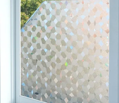 Без клея 3D лазерная Электростатическая стеклянная пленка для перемещения дверей и окон Цветочная бумага солнцезащитный козырек оконные непрозрачные стикеры стеклянные наклейки - Цвет: wide 90cm