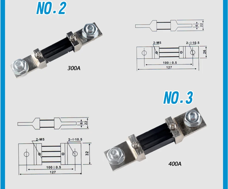 ELECALL 300-1000A 75mv Токовый Шунт для амперметра