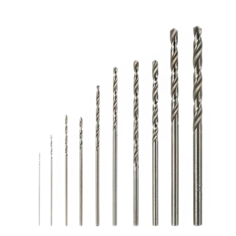 

10Pcs Mini High Speed White Steel Twist Drill HSS Bit Set For Dremel Rotary Tool