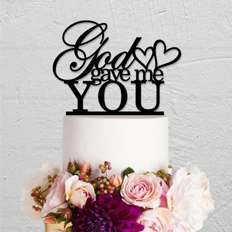 Акриловый для свадебного торта Топпер Бог подарил мне топперы на ...
