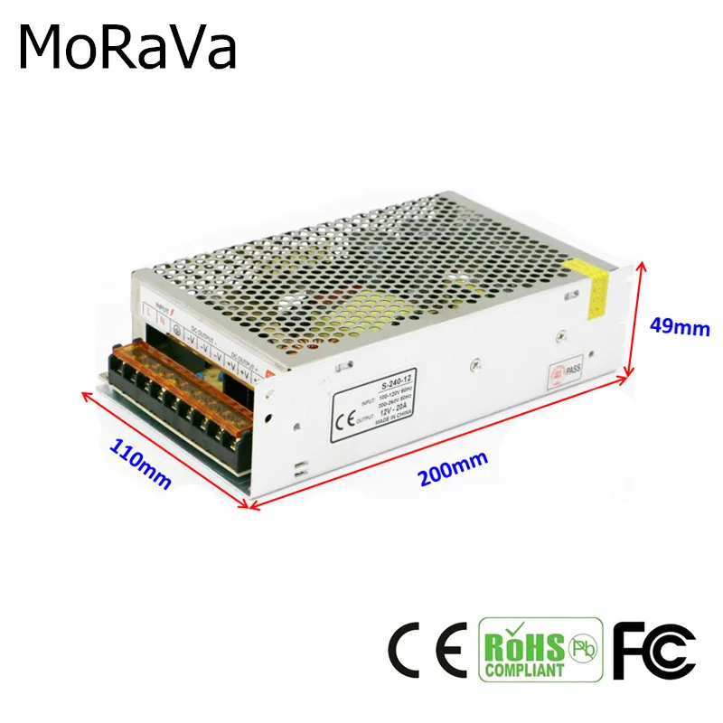 Питание DC 12 V 1A 2A 3A 5A 10A 12A 15A 20A 30A 40A трансформатор для освещения Светодиодные ленты свет переключения драйвер адаптера питания