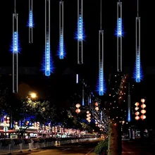 50 см 8 трубок метеоритный дождь трубы светодиодный светильник для рождества свадьбы украшения сада 100-240 В/США синий