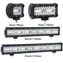 Светодиодный бар 4-32 дюймов светодиодный светильник бар 3 ряда светодиодный рабочий светильник для мотоцикла Offroad Лодка Автомобиль Грузовик трактор ATV SUV 4WD 4x4 12V 24V