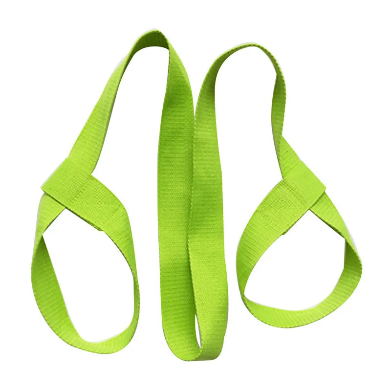 Коврик для йоги, слинг-переноска на плечо ремень для упражнений Эластичный регулируемый 200 см - Цвет: Зеленый