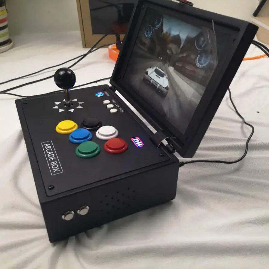 10K Games Recalbox 10 Inch Screen Raspberry Pi 3B Video Game Console Portable Mini Arcade Gift
