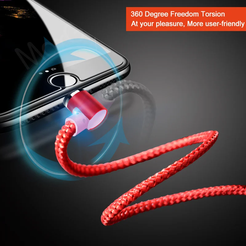 Магнитный usb кабель NOHON для iPhone Samsung S10 Type C зарядный передачи данных Micro USB