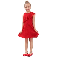 Летнее платье для маленьких девочек, вечерние платья для девочек, костюм из золотого шелка для детей, школьная одежда для выступлений 3-8 лет