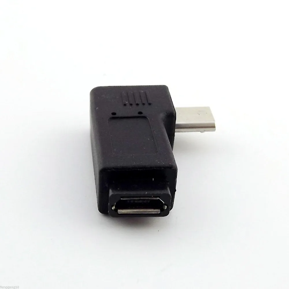 

1pcs Black Micro 5-Pin USB Male To Female Jack USB 2.0 Left Angle Connector Adapter