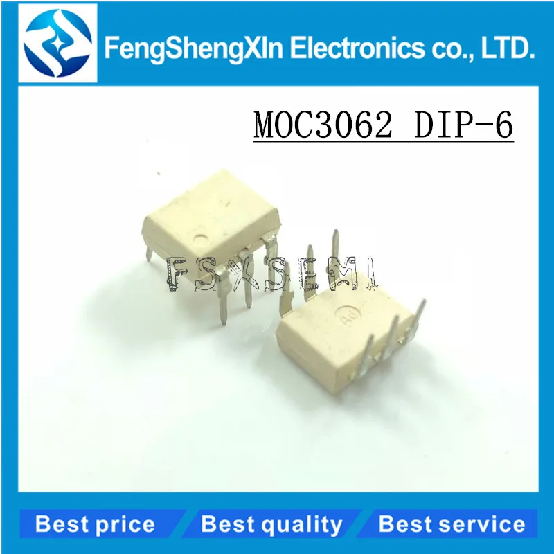 

10pcs/lot MOC3062 DIP-6 OPTOISOLATORS TRIAC DRIVERS
