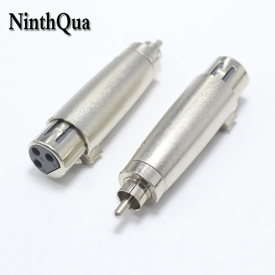

NinthQua 1pcs RCA Male Plug to XLR 3Pin Female jack AV Audio Connector MIC Plug Socket Karaoke Speaker Adapter