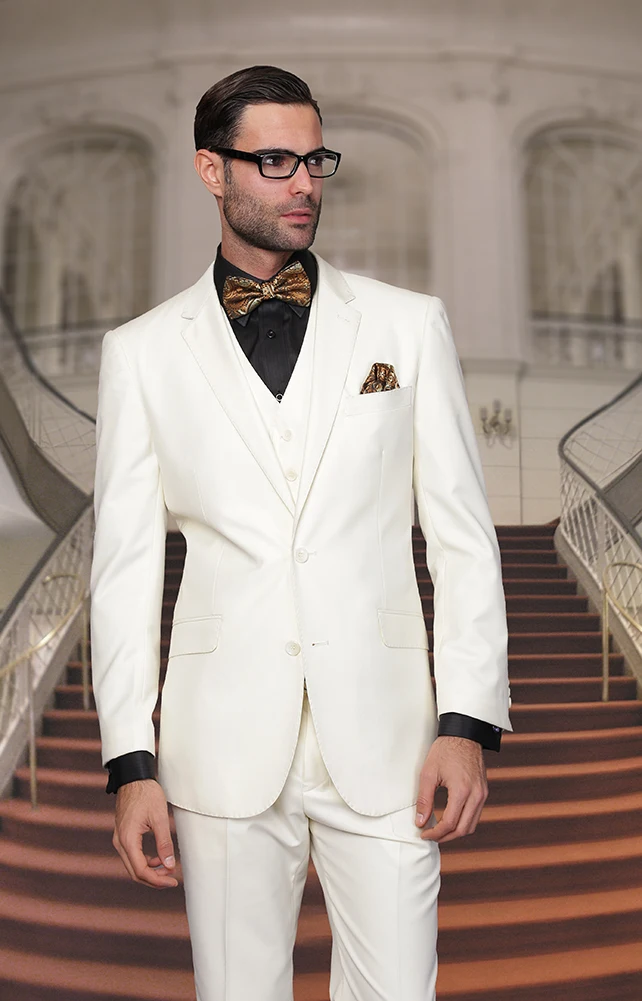 Latest Coat Pant Designs Ivory Beige Jacket Men Wedding Suits Slim Fit ...