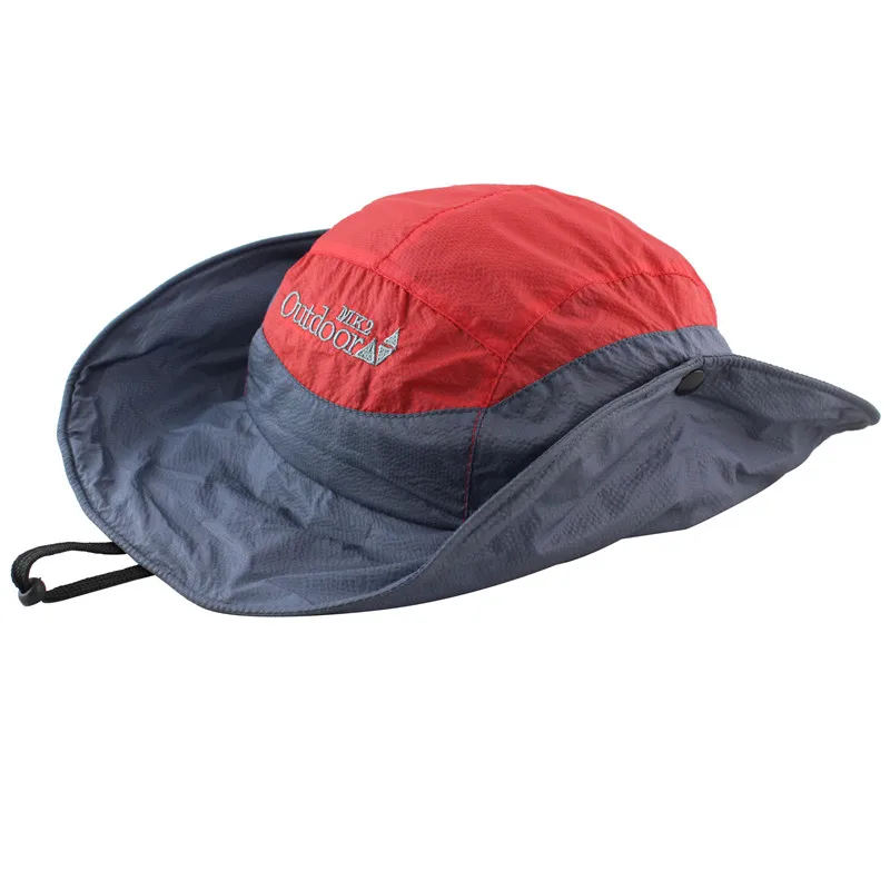 Мужская и Женская легкая UPF50+ быстросохнущая летняя Солнцезащитная шляпа от солнца с защитой от ультрафиолетового излучения, Кепка с дышащей сеткой, складная Кепка для улицы - Цвет: Red