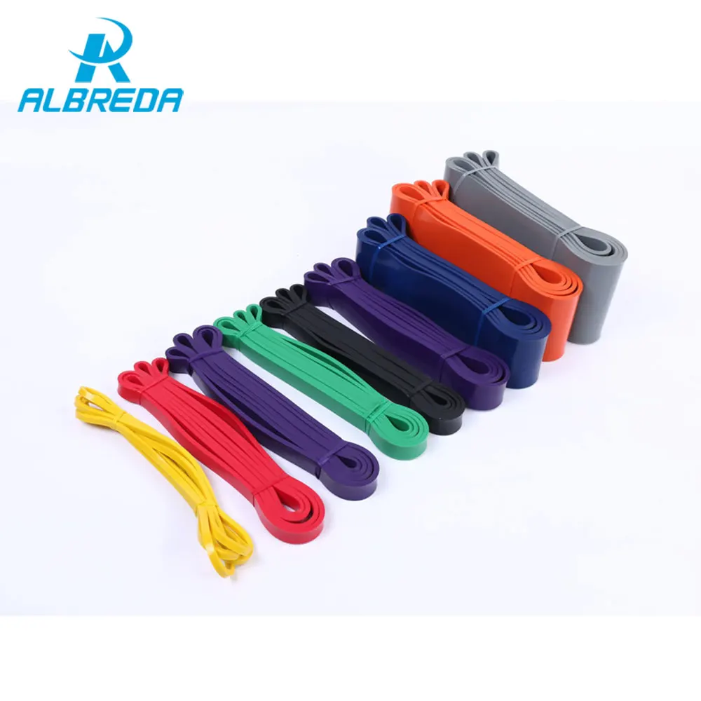 

ALBREDA Multifunction Natural Latex Resistance bands Elastic Pull up Strength Training Fitness Yoga Exercise Gym Equipment 208cm