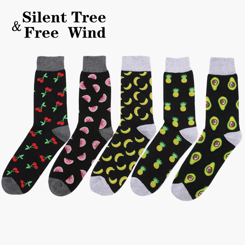 

Зимняя Новинка Для мужчин фрукты толстые носки для Для мужчин Забавный ананас черешня банан авокадо, арбуз, хлопковые теплые носки, Прямая поставка