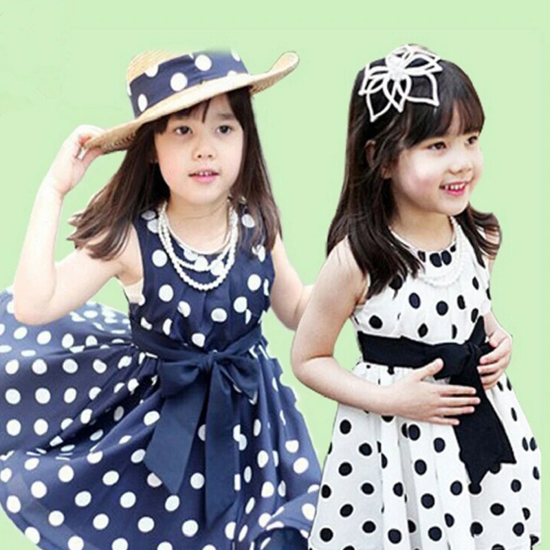 Винтажное ретро в горошек платье для девочек с галстуком-бабочкой Летнее мини-платье принцессы белого и темно-синего цвета с синими бретельками пляжное ТРАПЕЦИЕВИДНОЕ ПЛАТЬЕ