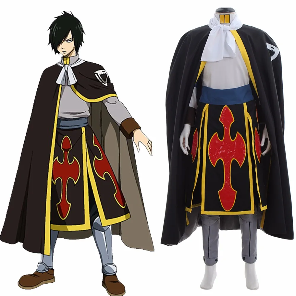Japanese Anime Fairy Tail Rogue Cheney Cosplay Costume Adult Halloween Fancy Party Top Skirt Cape L0516 | Тематическая одежда и