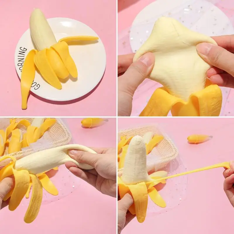 Забавная игрушка для снятия стресса медленно поднимающаяся креативная мягкая имитация банана Squeeze игрушка стимуляция игрушки в виде