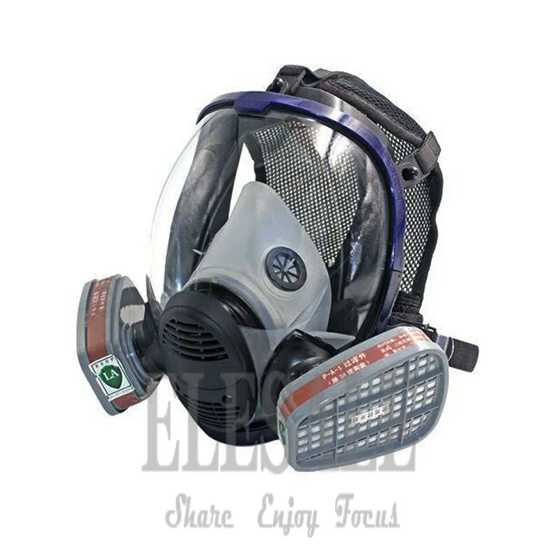 New Industrial 6800 Full Gas Mask Respirator With Filtering Cartridge