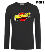 Bazinga Big Bang Theory Sheldon Cooper Print Men’s Boy’s T Shirts Casual Long Sleeve Newest High-quality Men T-shirt