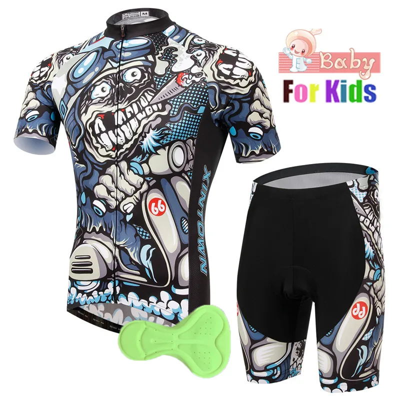 

Team Children cartoon Cycling Clothing Sets Kids Road Bicycle Short Sleeve Cycling Jersey Kit Mtb Bike Maillot Roupa Ciclismo
